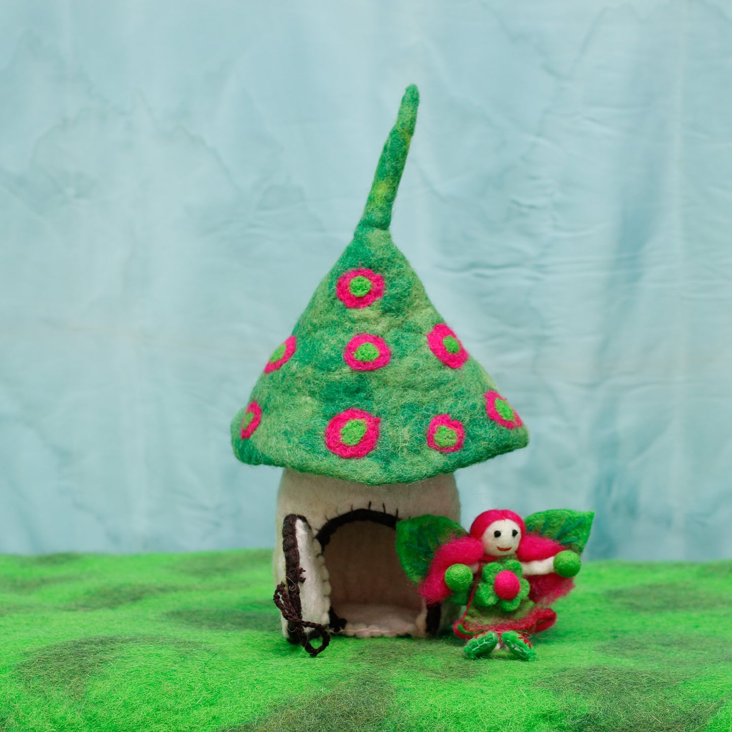 Felt Toadstool Home with Fairy
