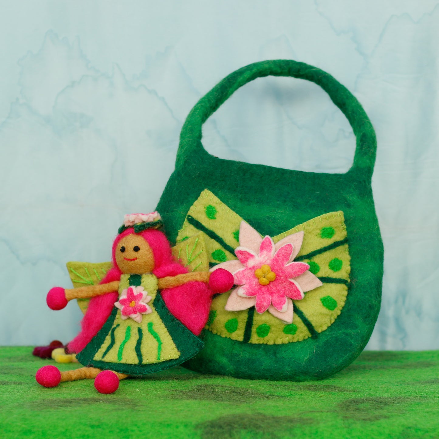Felt Lilly Bag with Lilly Fairy