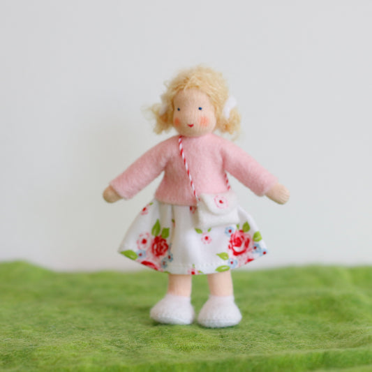 Felt Doll House Girl Blonde