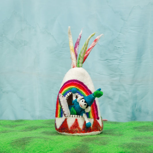 Felt Rainbow Teepee with Resident Elf