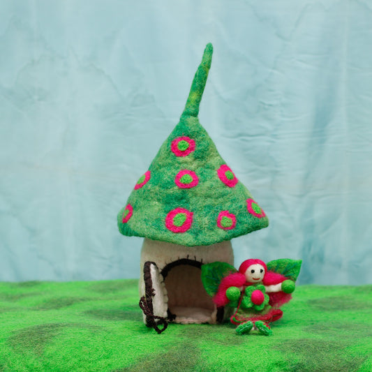 Felt Toadstool Home with Fairy