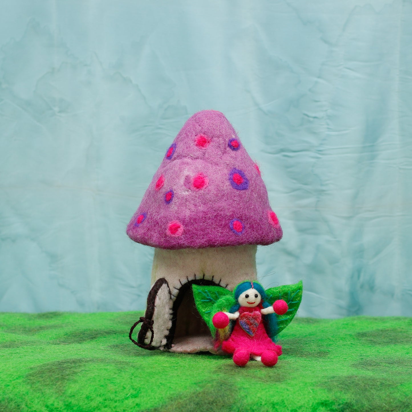 Felt Toadstool Home with Fairy