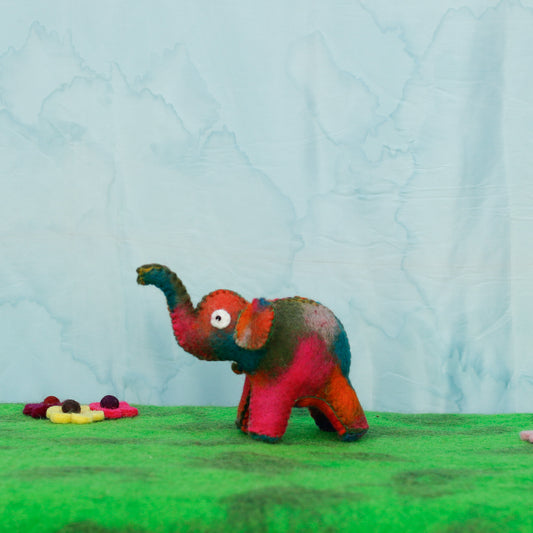 Felt Rainbow Elephant