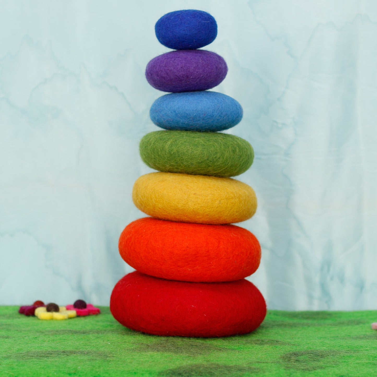 Felt Rainbow Stacking Stones