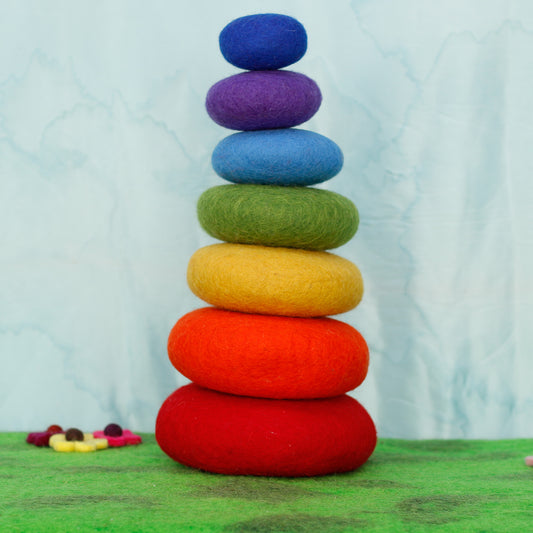 Felt Rainbow Stacking Stones