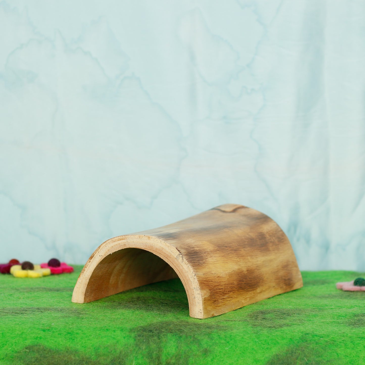 Wooden Half Hollow Log