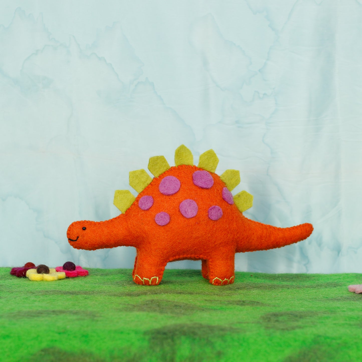 Felt Spotted Stegosaurus Dinosaur