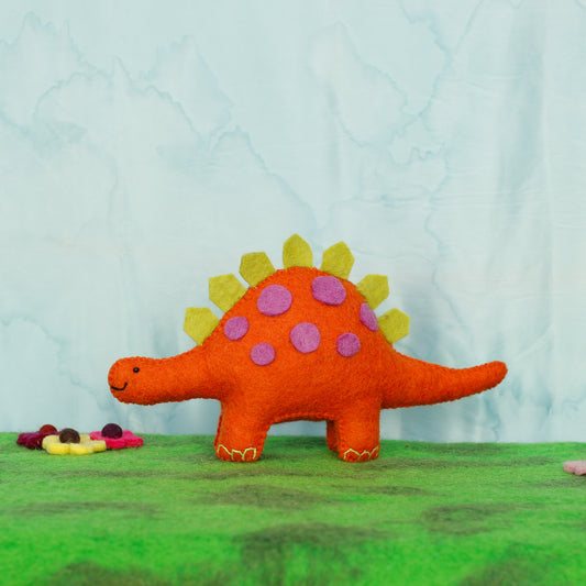 Felt Spotted Stegosaurus Dinosaur