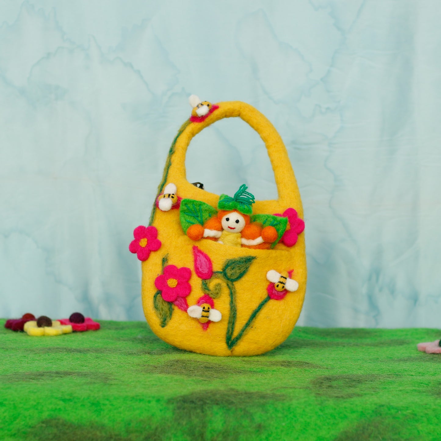 Felt Fairy Bag with Honeybee Fairy