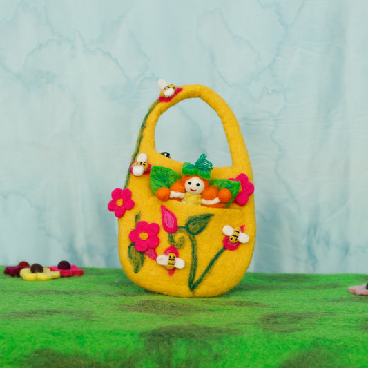 Felt Fairy Bag with Honeybee Fairy