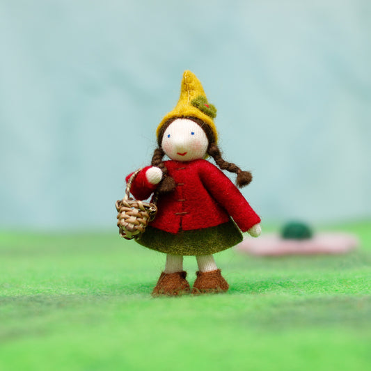 Felt Yellow Basket Girl