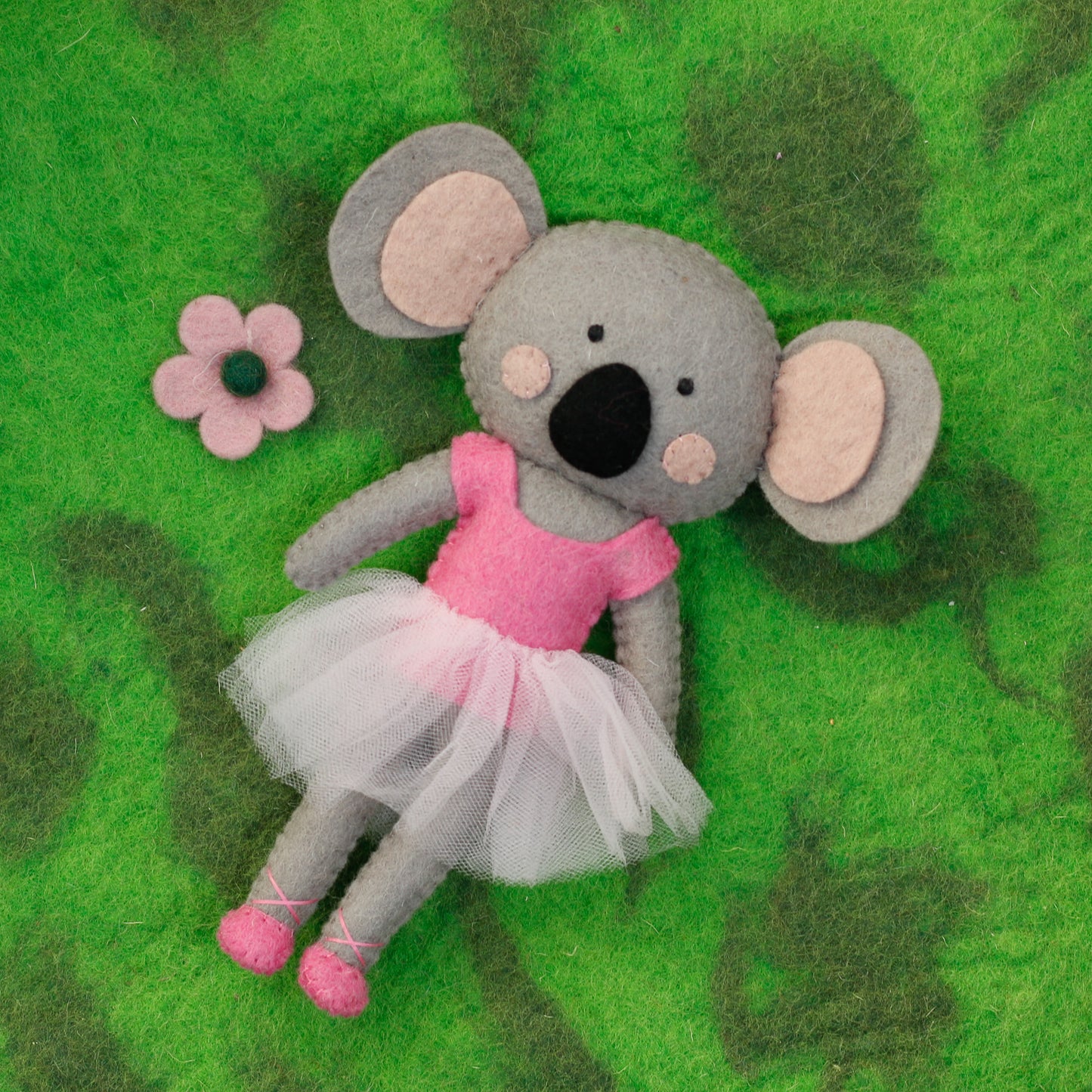 Felt Koala in Overalls